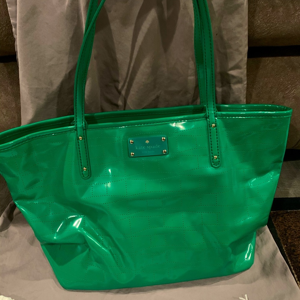 Kate Spade Green leather tote bag